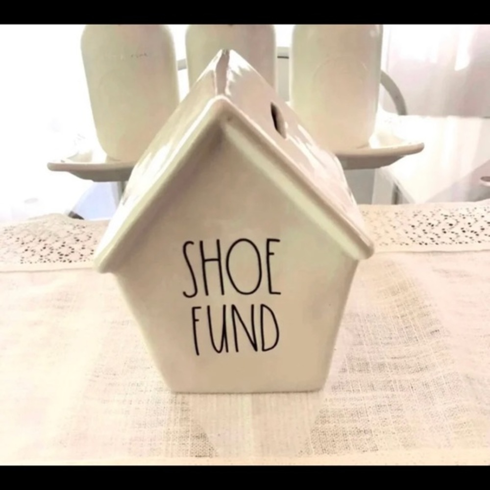 Rae Dunn SHOE FUND‎ Ceramic Piggy Bank